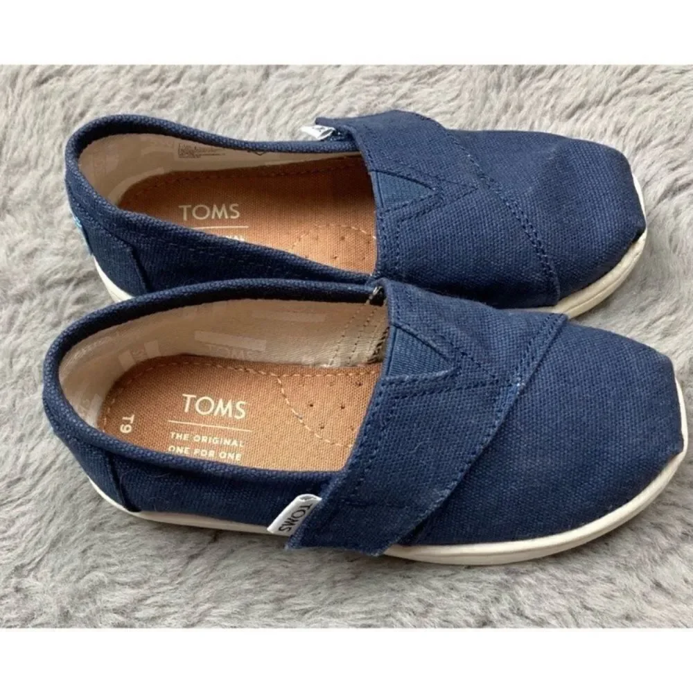 Toms 2.0 alpargata slip on shoes in Navy canvas - Picture 4 of 5